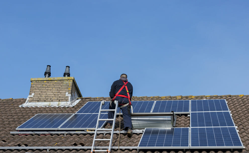 solar panels on house